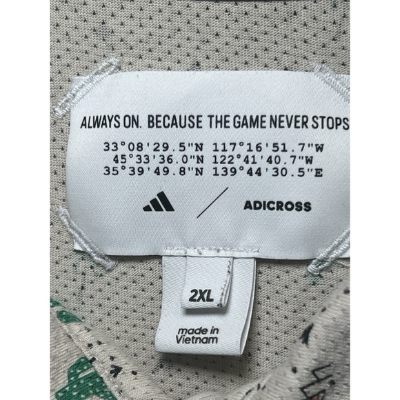 adidas Other - Adidas Adicross Short Sleeve Shirt Mens 2XL Tan AOP Cactus‎ Aztec Golf Coastal